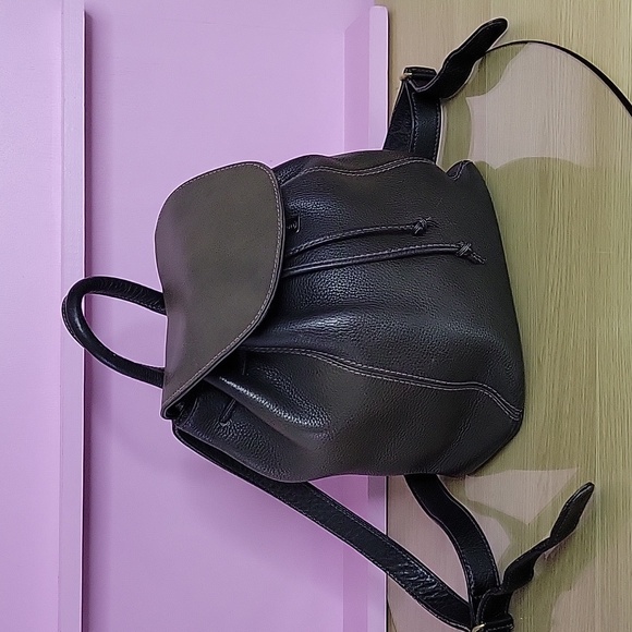 COACH VINTAGE SONOMA DARK GREEN NATURAL LEATHER SMALL BACKPACK BAG 4911 ITALY - Picture 1 of 16